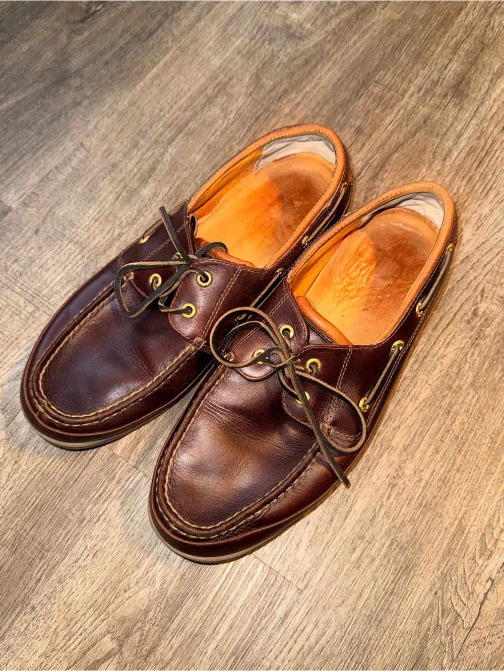 Sperry Gold Cup ASV 2-Eye Boat Shoes Men’s 11W Brown Leather Boat Shoes EUC